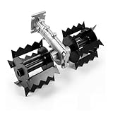 grecoshop accessorio motozappa universale – fresa zappa zappetta coltivatore rotante a rullo ondulati per motocoltivatore e decespugliatore con ingranaggio 9 denti diametro tubolare Ø26 mm