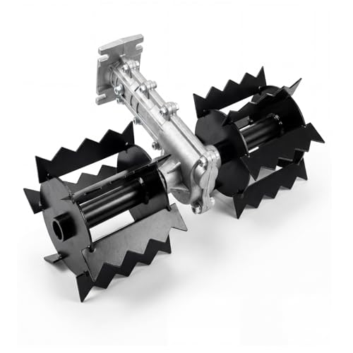GrecoShop Accessorio Motozappa Universale – Fresa Zappa Zappetta Coltivatore Rotante a Rullo Ondulati per Motocoltivatore e Decespugliatore con ingranaggio 9 Denti Diametro Tubolare Ø26 mm