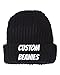 INK STITCH SP90 Custom Stitching Embroidery Chunky Beanie Hats (Black)