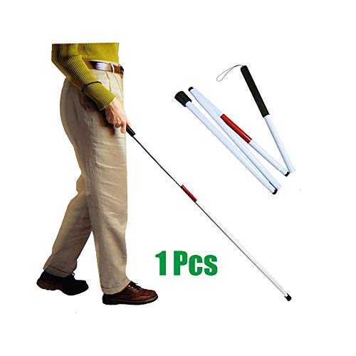 Folding Cane Blind Man Stick Walking Cane for Blind People - 49 inch