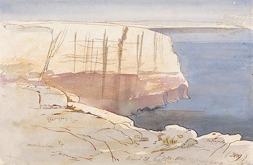 Toile Gozo Near Malta Edward Lear impression d'art 50x70