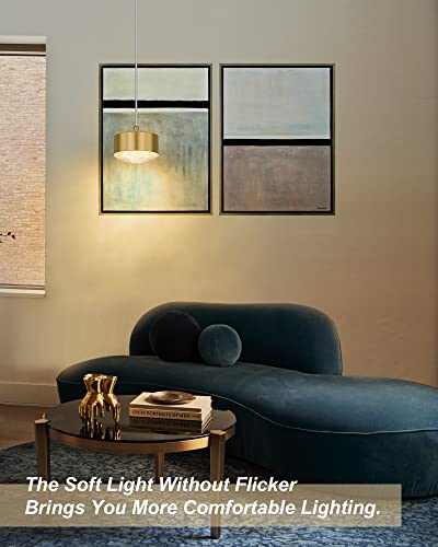 Ken & Ricky Led Pendant Lights, Mini Hanging Light Fixture With Polish Gold Finish, Modern Globe Kitchen Island Lighting For Entryway Dinning Room Bathroom Bedroom - 3 Pack #TOP4