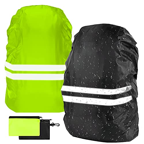 flintronic 2Pcs Funda Impermeable para Mochila 18~30L Fundas Universales para Lluvia con Banda...