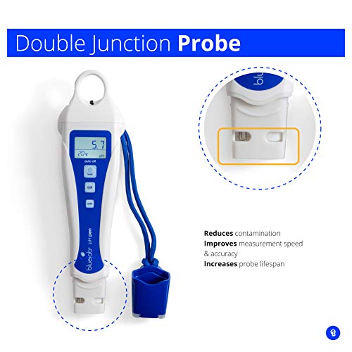 Bluelab Ph Pen-Digital Ph Tester - Reliable & Accurate For High Yield Crops - Hand-Held Meter - Measures Ph & Temperature In Solutions And Soil Solutions - Optimize Plant Health & Performance #TOP3