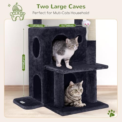 Modern Cat Tree Tower for Indoor Cats with Cozy Condo & Scratching Posts - Image 3
