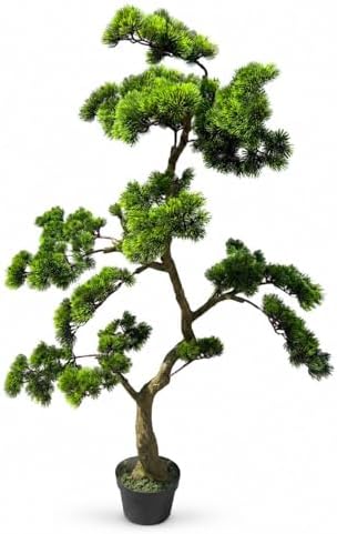 5ft Artificial Bonsai Tree – Large Faux Indoor Plant with Ceramic...
