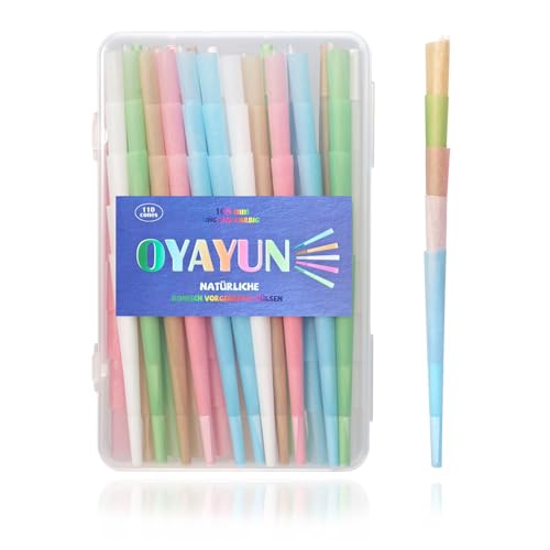 110 stück 108mm King Size Premium Cones Konisch Hülsen mit Filter(5 Farben)