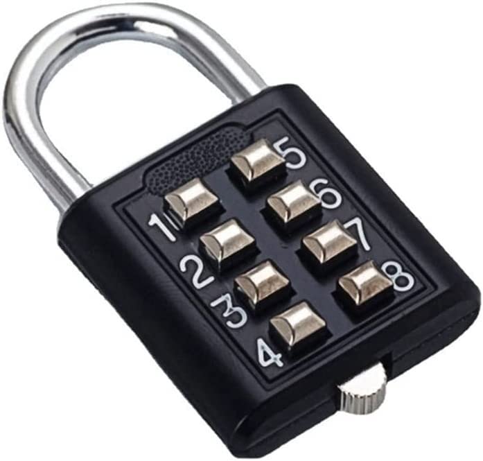 Lucchetti a combinazione， Lucchetti per valigie Lucchetto con codice, lucchetto, lucchetto for armadietto con combinazione(Black,Black)