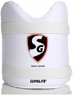 SG Cricket Guard Set - Men's, Multicolor - Thigh, Elbow, Chest Protection - Unisex, Adjustable, Cricket, White