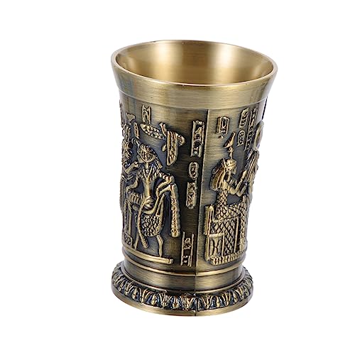 Alipis Vaso Para Beber Retro Estilo Egipcio De Aleación De Zinc Resistente, Copa De Cóctel Creativa Para Fiestas y Cenas, Decoración Vintage Reutilizable y Fácil De Limpiar