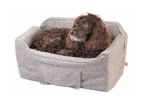 Snoozer Dog Car Seat with Storage Tray: Lookout II Dog Booster Car Seat for Pets up to 34lbs, Helps...