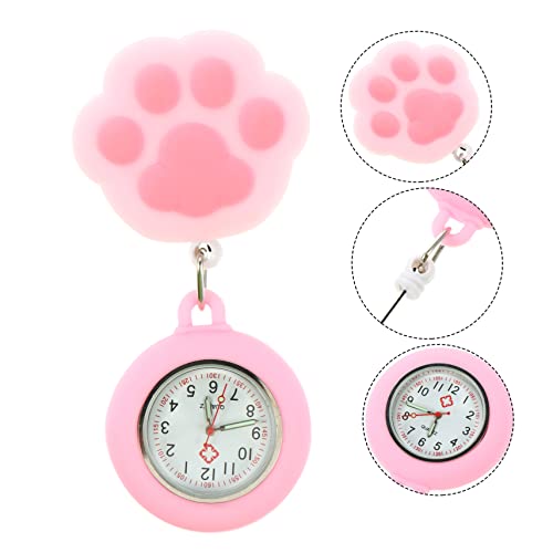 UKCOCO Alfinete De Clínica De Aniversário Desenhos Animados Relógio Fob Pata Relógio Portátil Para E