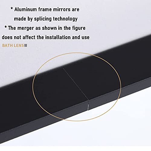 Miroir mural rectangle MU pour salle de bain dense solution verticale ou horizontale noir - 5