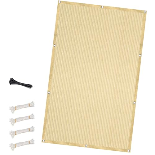 Toldo vela rectangular para balcones y patios pequeños color crema 2