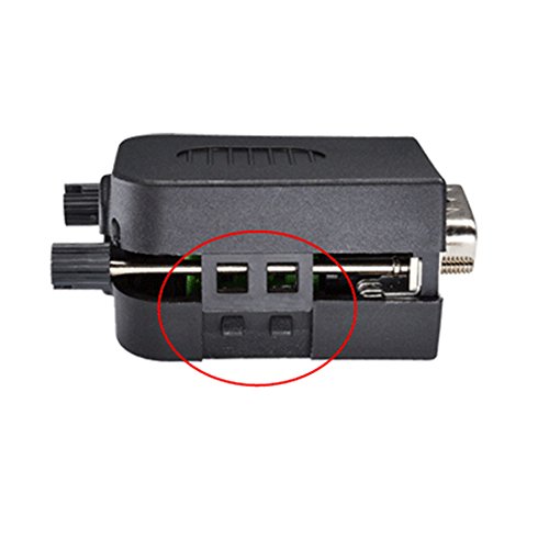 Adaptador conector DB25 macho con carcasa miniatura 5