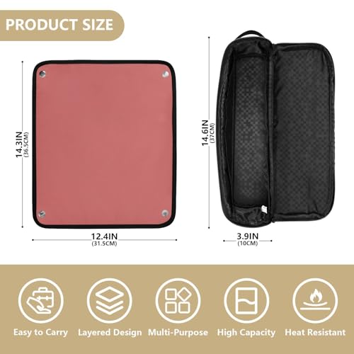 Estuche de viaje 2 en 1 con almohadilla resistente al calor miniatura 4
