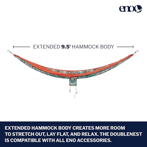 Image of ENO, Eagles Nest Outfitters DoubleNest Lightweight Camping Hammock, 1 to 2 Person, Special Edition Colors, ATC