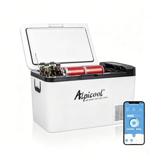 Alpicool K25 Glaciere Électrique à Compression, 12V Réfrigérateur de Voiture 25L portable Congélateur et Réfrigérateur pour Maison, dortoir, Camping ou Pique-Nique en Plein Air, 20 à 20℃
