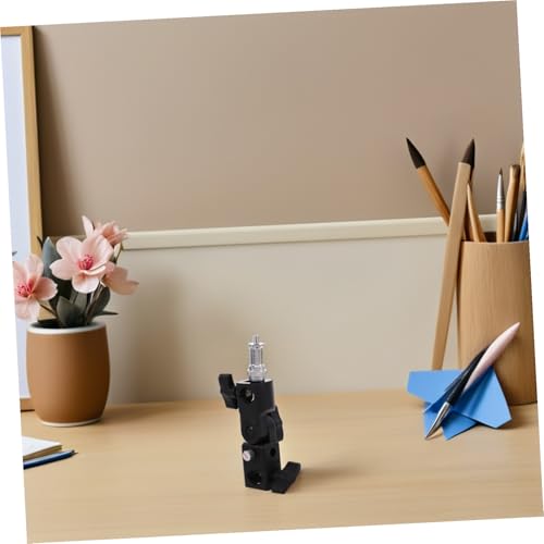 Soporte de linterna para cámara accesorio de fotografía negro compatible con trípode 5