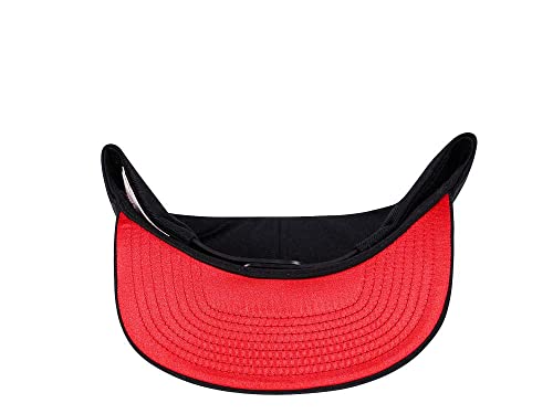 Casquette zigzag Toronto Raptors Mitchell & Ness noire visière satin