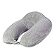 BOYANN Oreiller de Voyage en Mousse à Mémoire avec Appui-tête Coussin Camping Ergonomiques pour la Nuque, Gris