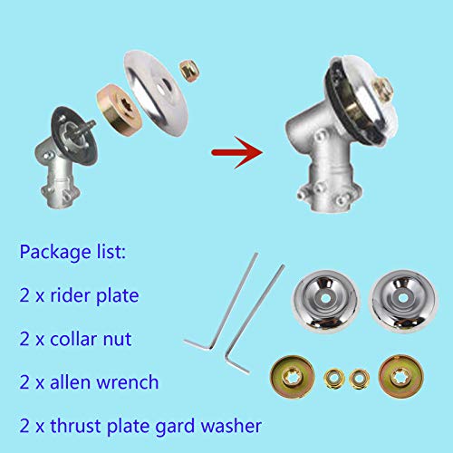 Autoparts 2-Pack Gardening Machine Lawnmover Blade Adapter Attachment Maintenance Kit Replacement for Husqvarna Stihl String Trimmer Brush Cutter - Thumbnail 4