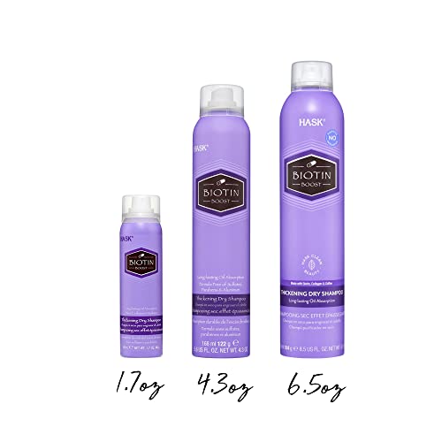 Hask Biotin Thickening Dry Shampoo Kits For All Hair Types, Aluminum Free, No Sulfates, Parabens, Phthalates, Gluten Or Artificial Colors (4.3Oz-Qty2) #TOP4