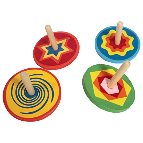 PLANETE BOIS - Toupie Kaleidoscope - 030146-6 cm - Bois - Jeux d'Adresse - Multicolore - À Partir de 3 Ans