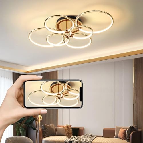 Plafonnier LED intensité variable grand salon bureau chambre 96cm