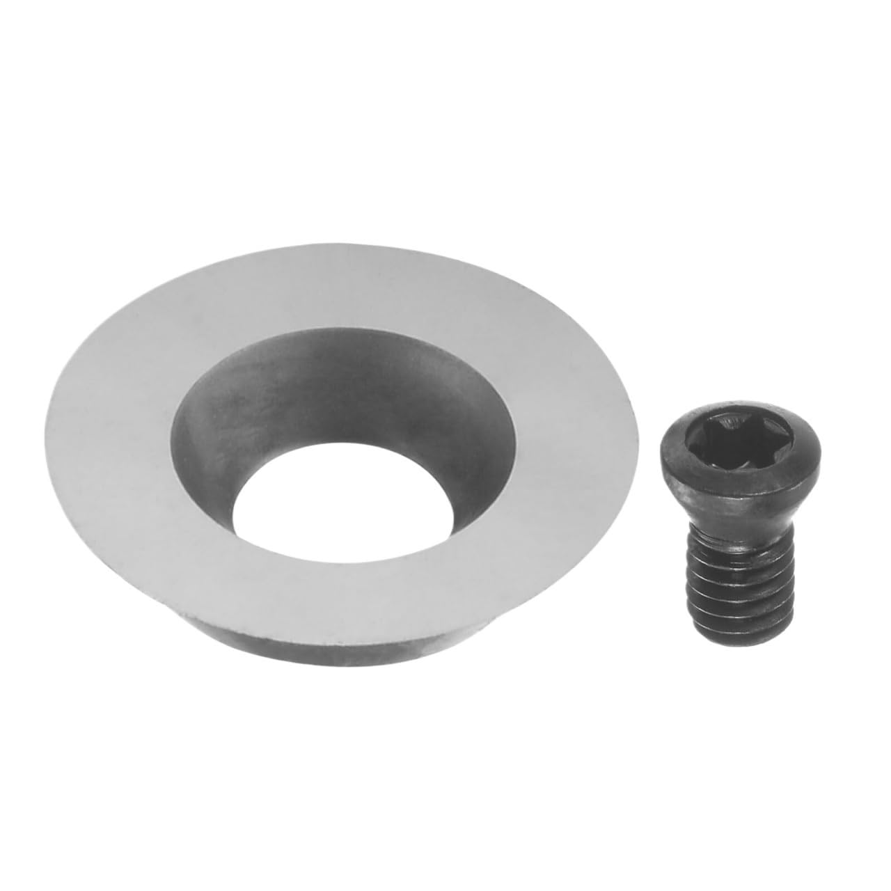 1 Set Carbide Replacement Insert Cutter with Screw, 30 Degree Turning Round Blade for DIY Woodworking(12x2.5mm)