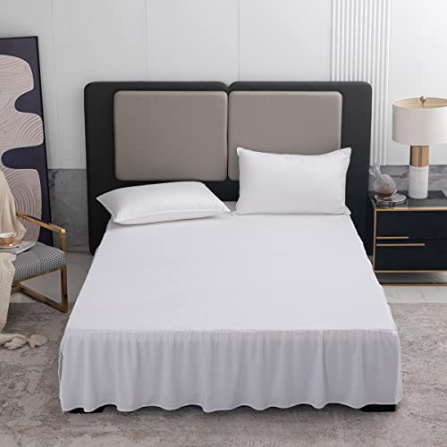 Image of Bed Skirt Queen Size 16 Inch Drop Ruffled Bed Skirt with Split Corners