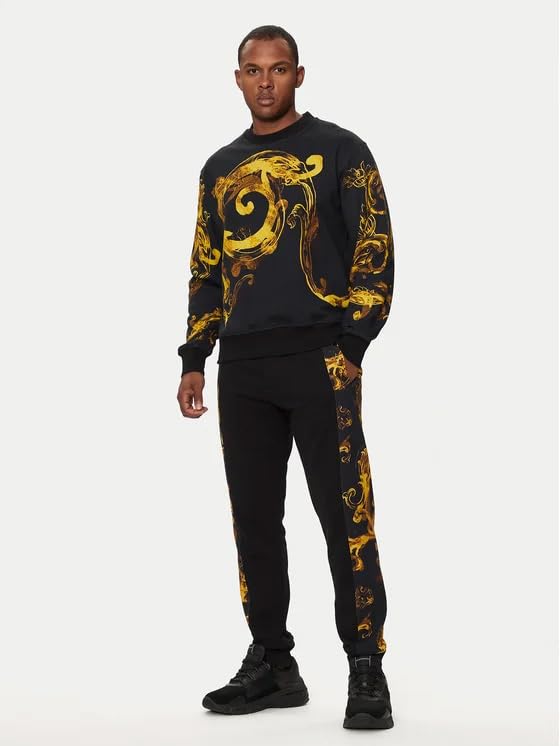 Versace Jeans Couture Black Baroque Print Sweatshirt-2