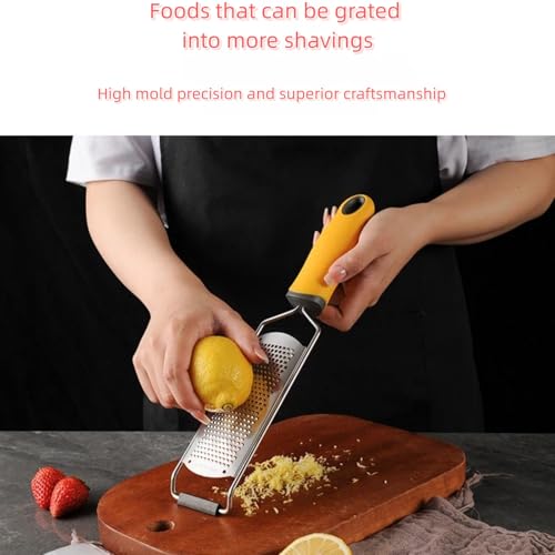 Rallador de queso de acero inoxidable con mango rojo miniatura 5