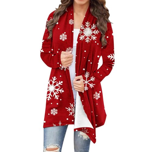 Ugly Christmas Sweater Womens Cardigan Ugly Funny Xmas Print Graphic Tops Casual Long Sleeve Holiday Jacket Clothes