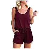 playsuit damen strand ✿✿Anlässe: Die Outfits für Damen eignen sich perfekt für Sommerstrandbekleidung, Hochzeit, Reisen, Party, Urlaub und Freizeitkleidung.