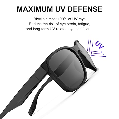 HAAYOT Sunglasses Men Women Polarized Sports Sunglasses Lightweight Durable Flexible TR90 Frame 100% UV Protection Sun Glasses Fishing Driving Running - Image 3