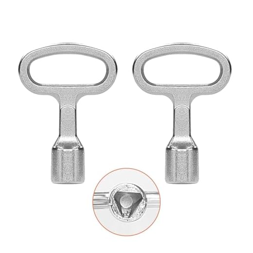 Neoreser 2 Piezas Llave Triangular de Metal, Universal, para Contador de Gas y Agua, Gabinete Caja de Medidor Eléctrico Agua Gas, Radiador y Grifo Triangular