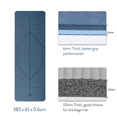 image for YOUYUAN Yoga Mat, Non-Slip Texture Pro Yoga Mat Eco Friendly Exercise 