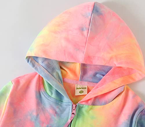 Julerwoo Toddler & Kids Cotton Sweatshirts Girls' Zip-Up Hoodie Dinosaur Unicorn Pullover Shirt Tops 2-12 Years - Image 4