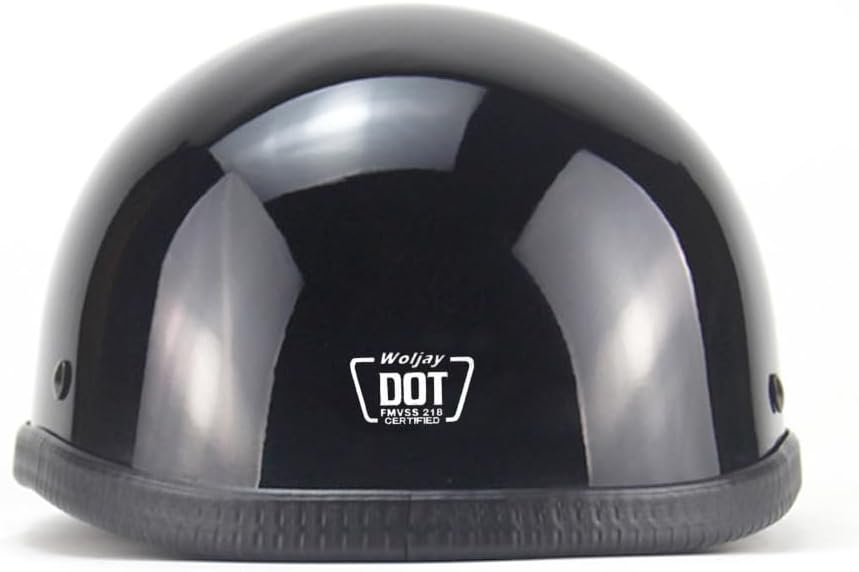 Motorcycle Half Helmet Beanie Cruising Skull Cap Small Helmets for Motorbike Scooter Chopper Moped Scooters Electric DOT