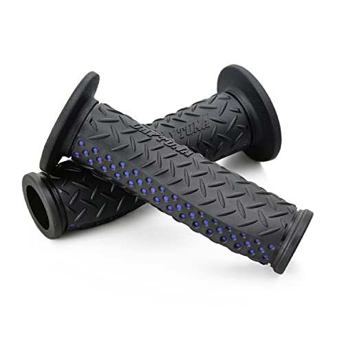 デイトナ グリッピーグリップ バイク用 グリップ ハンドル径φ22.2用 122mm エンド貫通 GG-D-ADV ブルー 25142