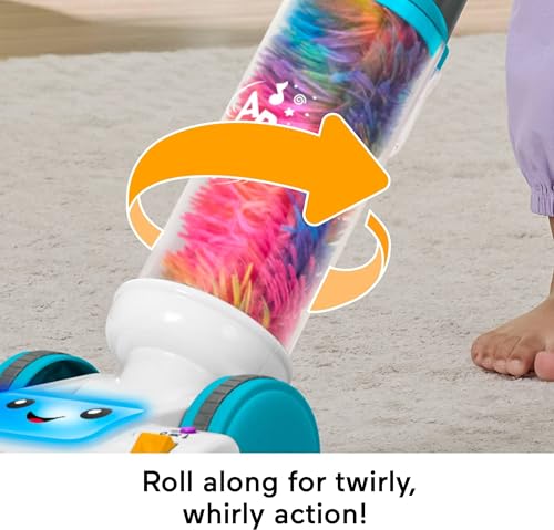 image for Fisher-Price Toddler Toy Laugh & Learn 2-in-1 Vacuum with Duster, Ligh