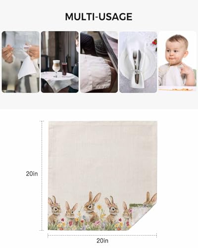 Servilletas de Tela Pack de 4 Cuadradas Beige miniatura 5