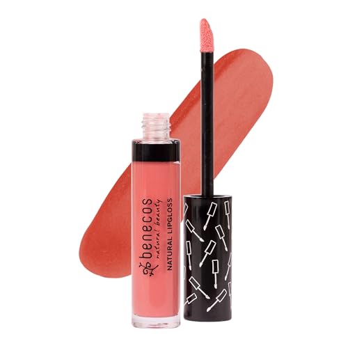 Benecos Natural Lipgloss flamingo - sanfter Glanz & Farbe - mit Bio-Rizinusöl & Bio-Bienenwachs - zertifizierte Naturkosmetik - talkfrei - 5 ml