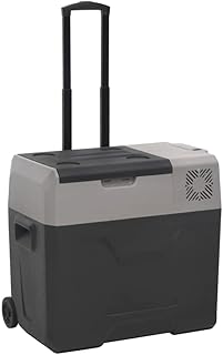 Home & Garden,Furniture-Nevera con rueda y asa, color negro y gris, 30 L, polipropileno