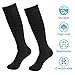 HAPYCEO 12 Pairs Black Knee High Soccer Socks, Men Women Athletic Football Softball Baseball Durable Breathable Tube Long Everyday Sport Socks Bulk for School Teams and Clubs