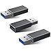 USB C Female to USB C Male Adapter (2-Pack), USB 3.1 90 Degree Type C Right Angle Adapter, Compatible Nintendo Switch, MacBook Pro, Galaxy S9 S8 Plus Note 9 8, LG V35 V30 G7, and More (Black)