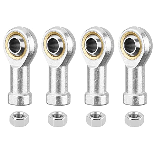 HiPicco SI6T/ Rod End Bearing, 4pcs 6mm Bore Self Lubricating M6x1.0mm Metric Female Thread Right Hand Heim Joint with Jam Nuts