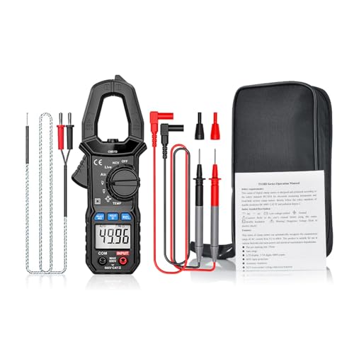 Handheld Clamp Meter T-RMS 6000 Counts Multimeter Tester Measures Current Temperature Frequency