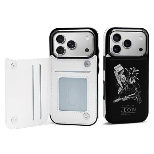 iPhone17 Pro用ケース 手帳型 レオン LEON マチルダ 映画 アイフォン17 Pro用ケース スマホケース 財布型 PUレザー おしゃれ 背面カード収納 スタンド機能 携帯カバー 耐衝撃 2025年新型